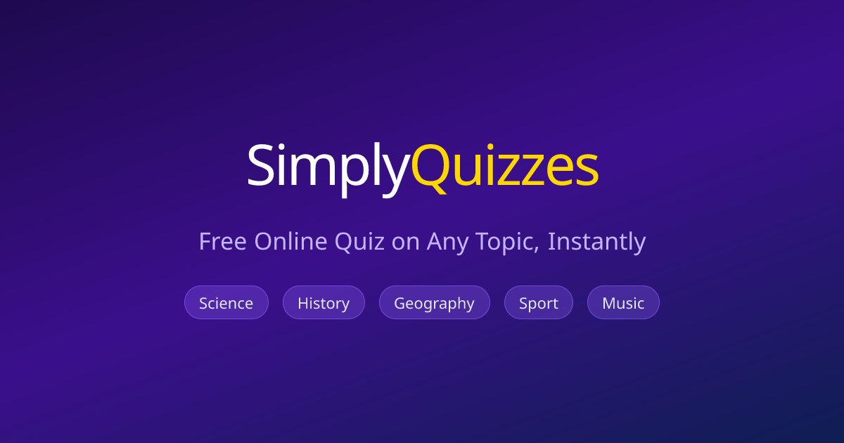 SimplyQuizzes — Free Online Quiz on Any Topic, Instantly
